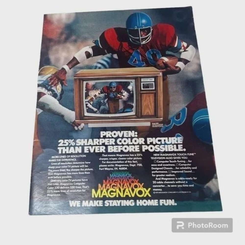 1980 Magnavox Television Original Vintage Print Ad